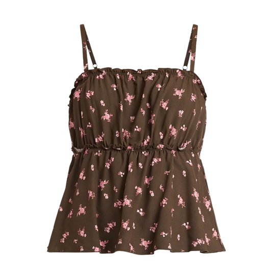 NO BOUNDARIES WOMEN'S WOVEN RUFFLE TOP - SIZE LARGE - NWT