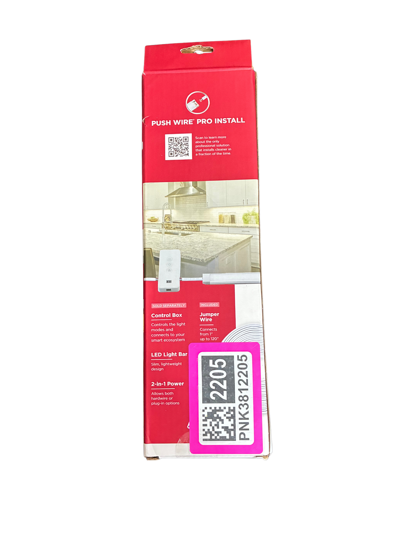 BLACK+DECKER 25' SOLID CORE PUSH WIRE PRO INSTALL PUREOPTICS LED TECHNOLOGY NEW